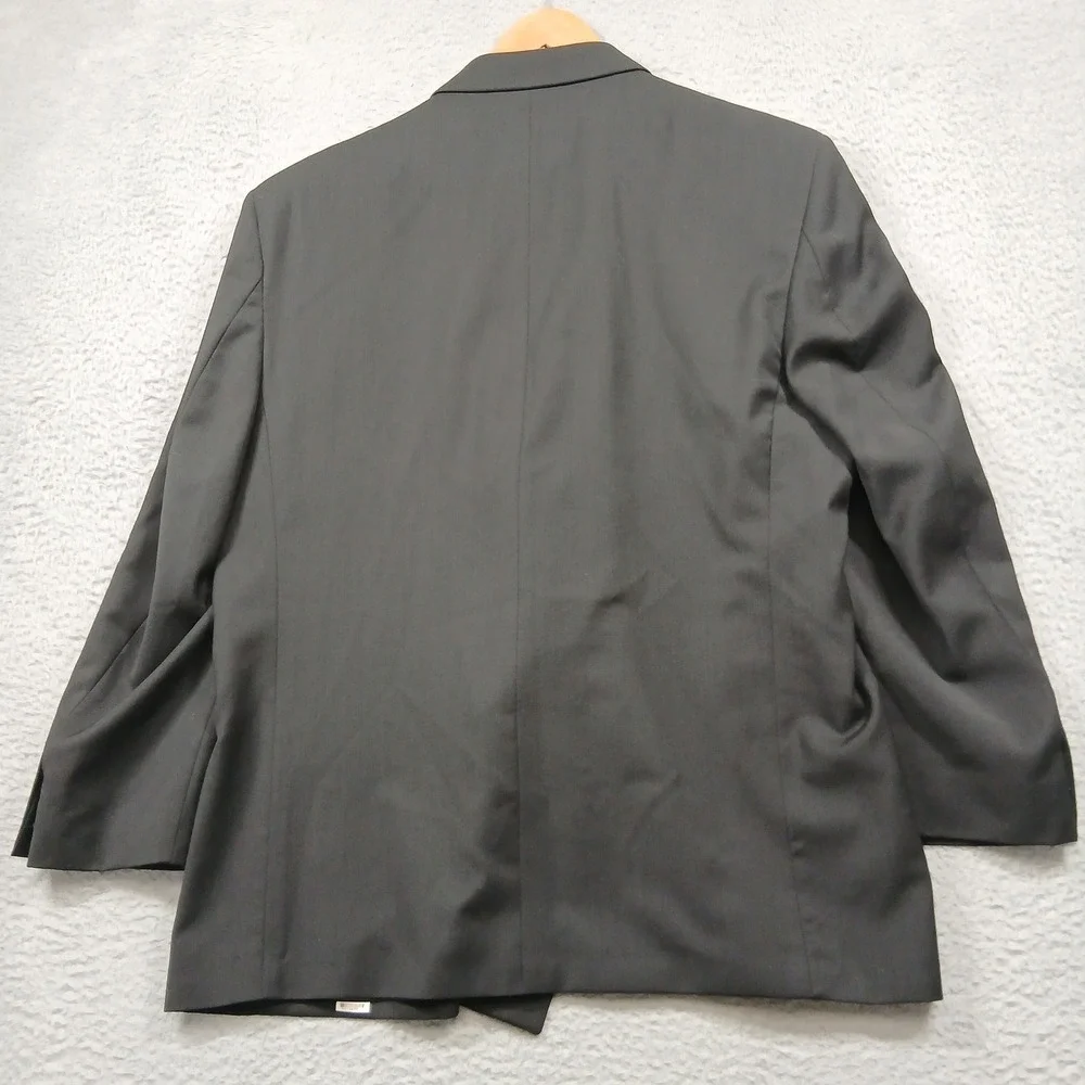Todays Man Double Breasted Blazer Mens 46R‎ Gray Classic Suit Jacket